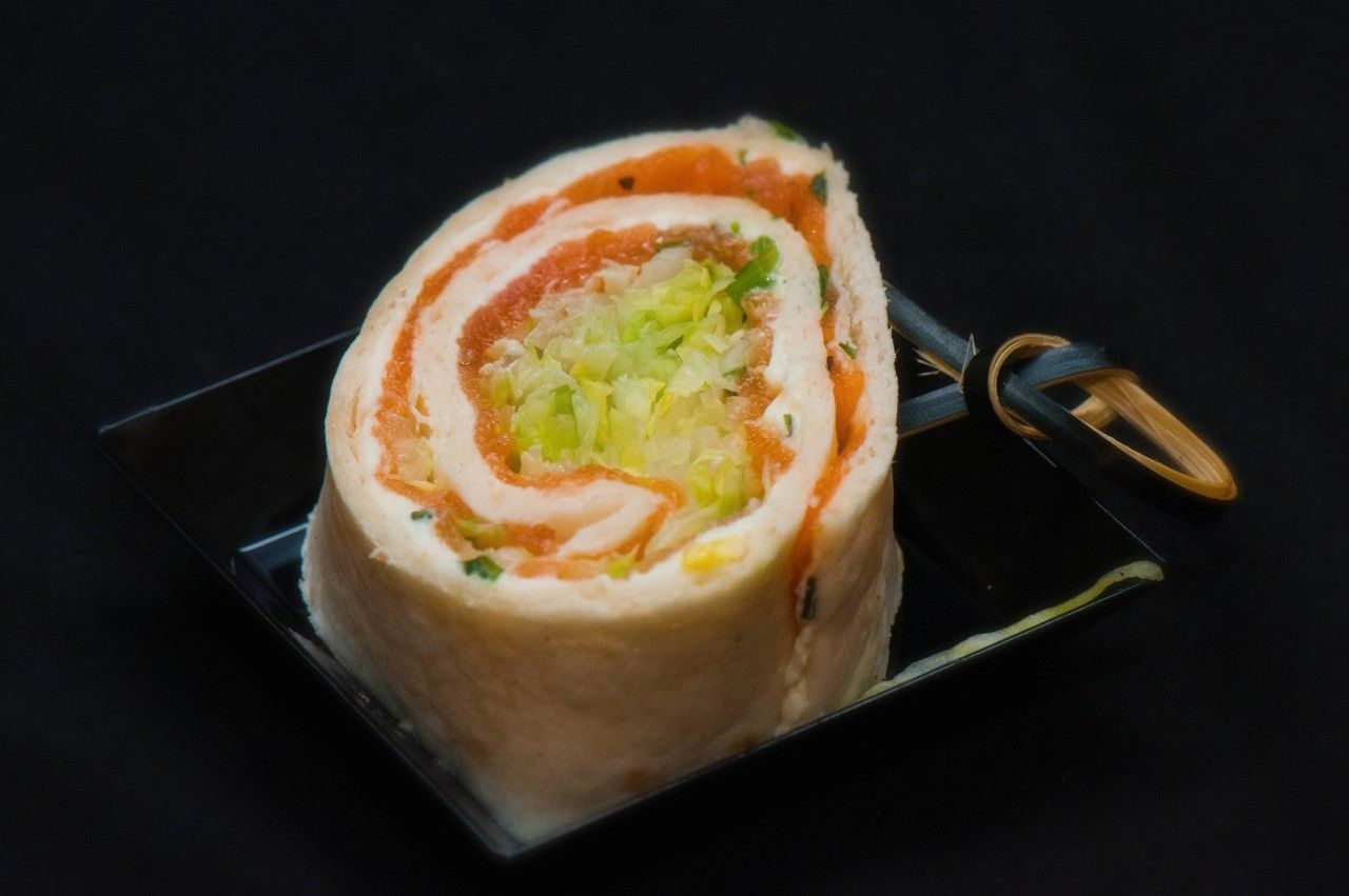 Mini zalm wraps